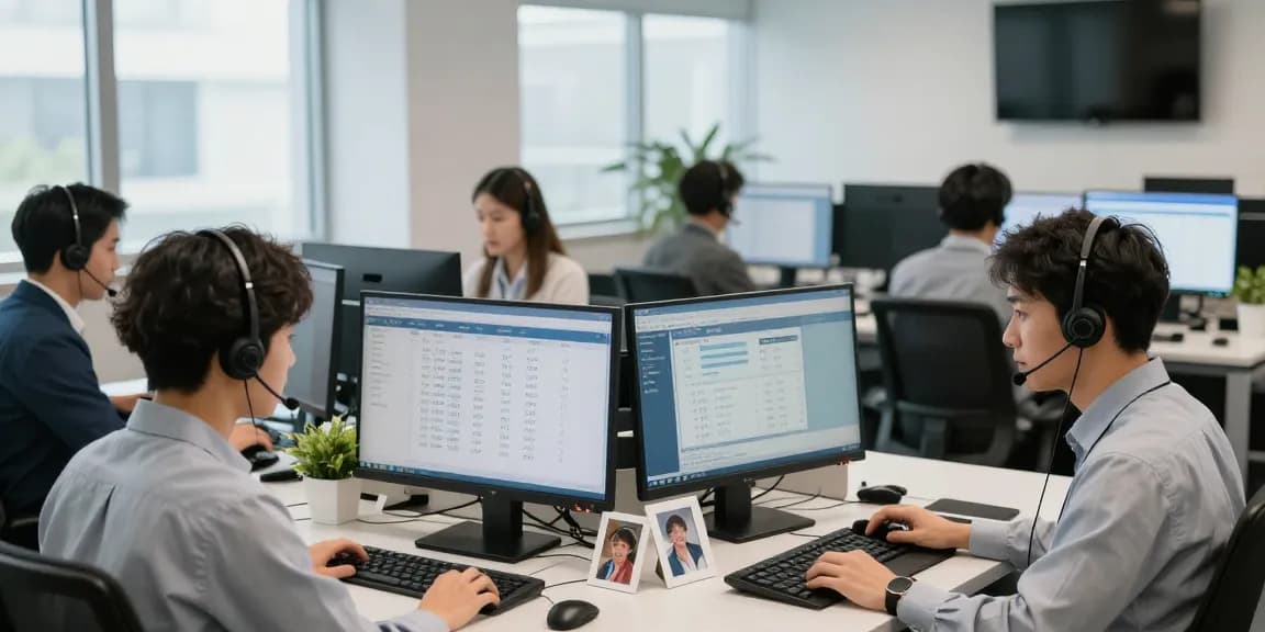 Telephone lookup by phone number tool being used in a modern call center environment