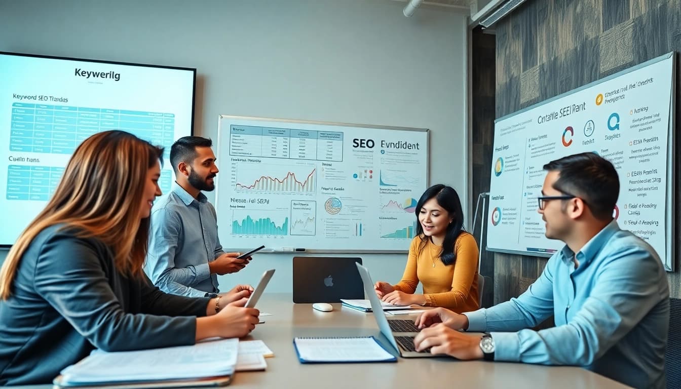 Boost your SEO Rank with effective strategies and teamwork in a collaborative workspace.
