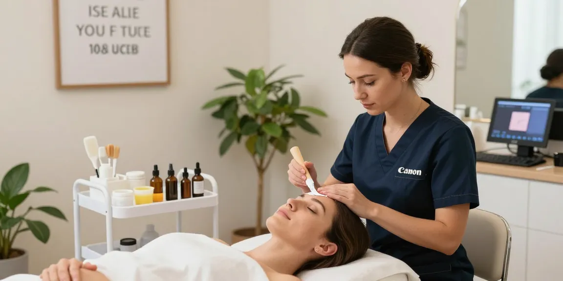 Waxing Colchester service featuring a professional esthetician in a serene beauty salon.