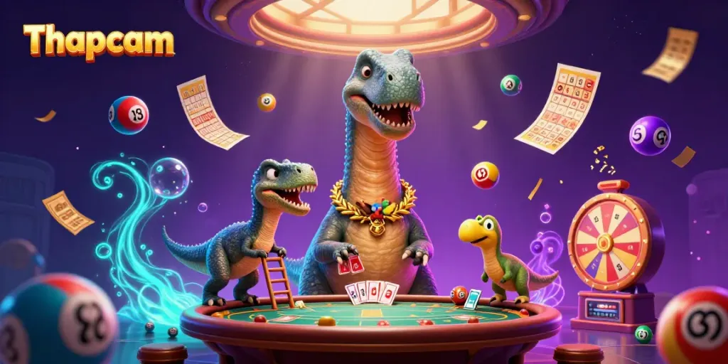 Thapcam offers colorful action with lively lottery balls in bright casino atmosphere