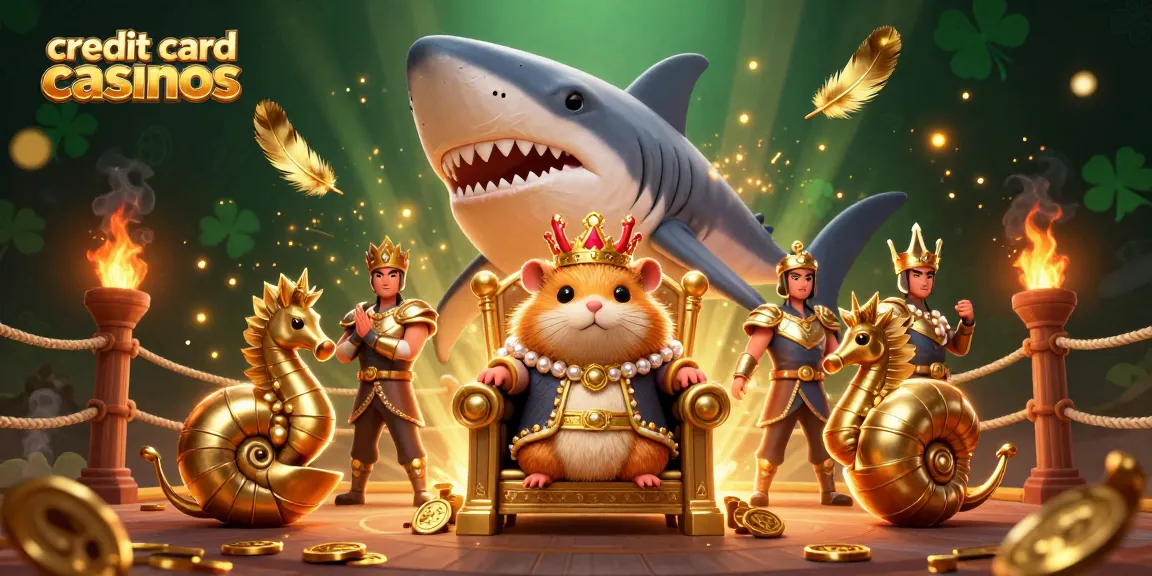 Experience exciting action at credit card casinos with a fierce hamster king and his regal companions.
