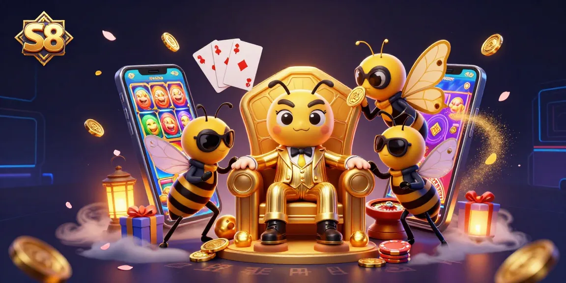 S8's thrilling casino experience comes alive with vibrant slot games and dynamic characters.